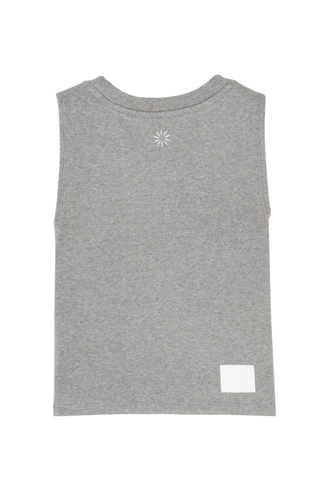 Rib No sleeve mini T-Shirt